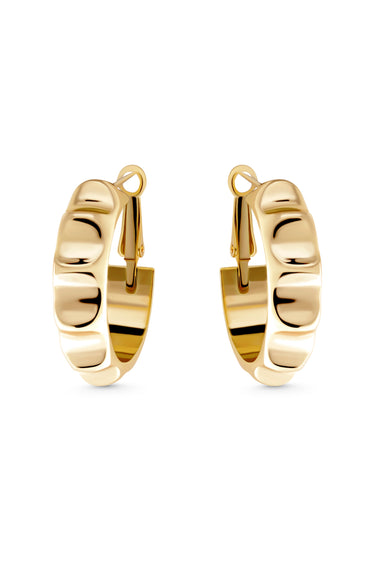 GALAXY Hoops. Radial-shaped hoop earrings, 18K gold vermeil, handmade, hypoallergenic, water-resistant